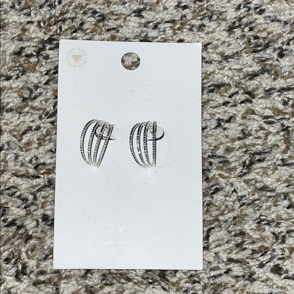 Marks & Spencer Silver Striped Earrings